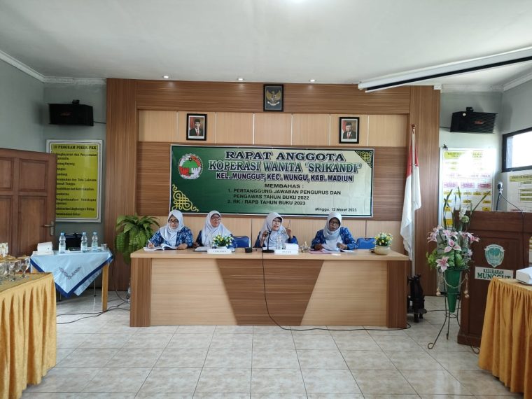 Rapat Anggota Tahunan dan RK RAPB Kopwan Srikandi Kelurahan Munggut Tahun 2023: Program Kerja dan Bantuan untuk Masyarakat Sekitar